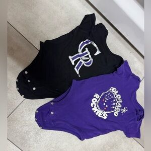 24 month Colorado Rockies Black/Purple/Gray Change Up 2 Pack Bodysuit Set